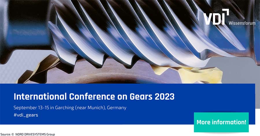 10ο Διεθνές Συνέδριο του VDI για τους οδοντωτούς τροχούς Gears2023