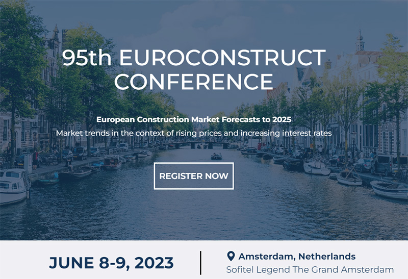 95ο συνέδριο Euroconstruct στις 8 και 9 Ιουνίου στο Άμστερνταμ