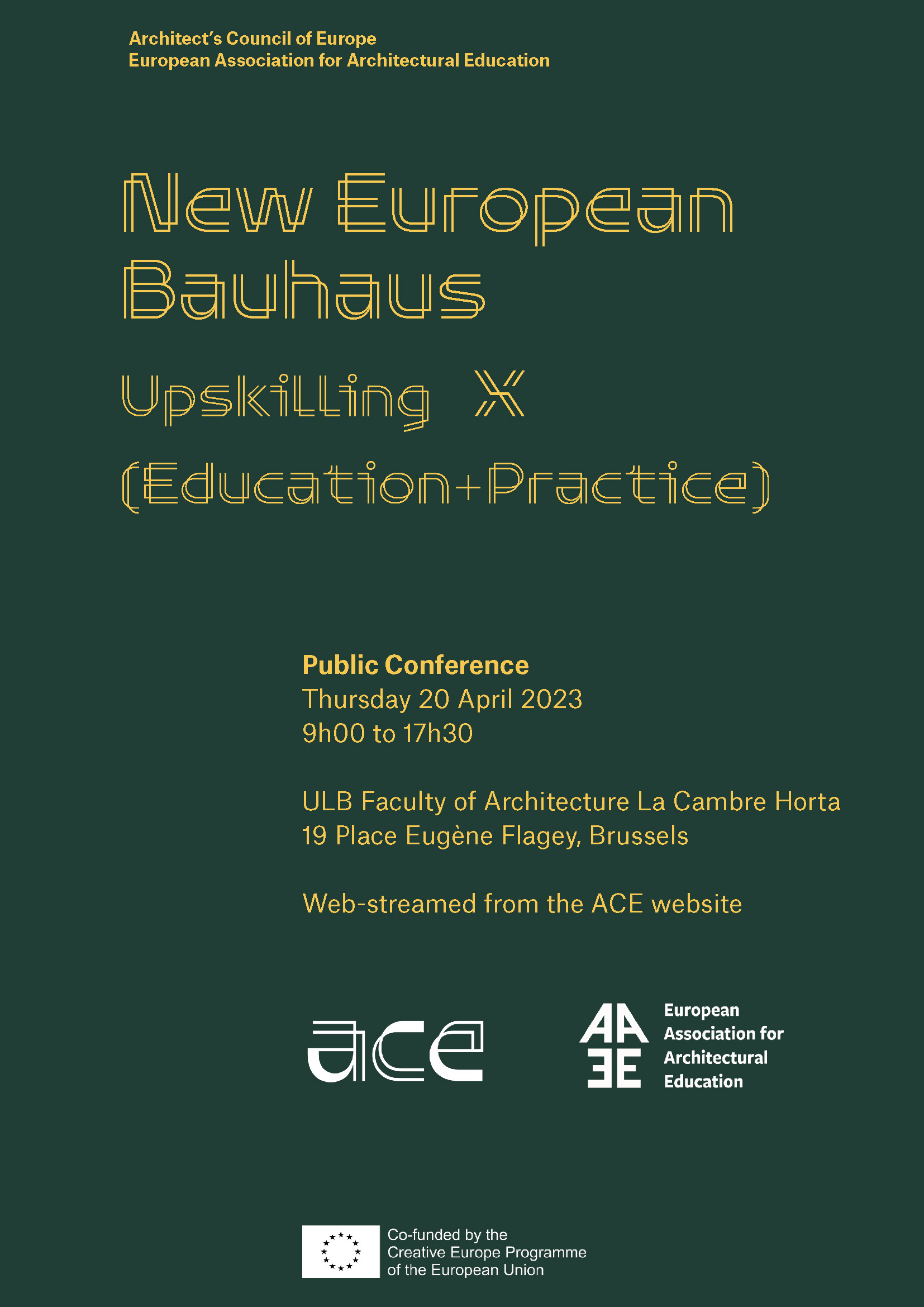 Διαθέσιμο το βίντεο του συνεδρίου Upskilling x (Education + Practice) για την αναβάθμιση της κατάρτισης στις αρχές του Νέου Ευρωπαϊκού Bauhaus (NEB), από τους ACE- EAAE