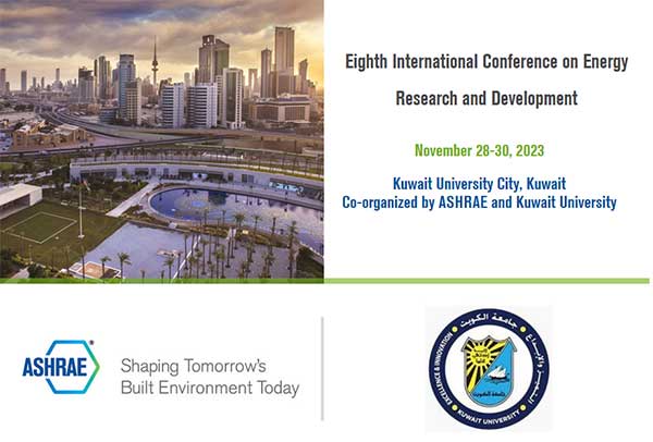 Πρόσκληση για περιλήψεις για το 8ο Διεθνές Συνέδριο της ASHRAE, για την Ενεργειακή Έρευνα και Ανάπτυξη