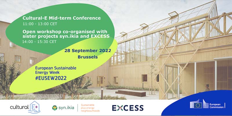 2 εκδηλώσεις για Plus Energy Buildings από το CULTURAL-E, 28 Σεπτεμβρίου 2022 |Βρυξέλλες, Βέλγιο