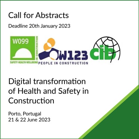 Πρόσκληση υποβολής περιλήψεων για το συνέδριο Ψηφιακός μετασχηματισμός για την Υγεία και την Ασφάλεια στον κατασκευαστικό κλάδο