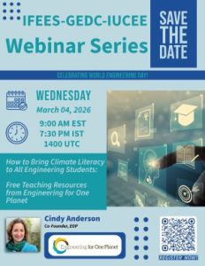 Webinar: Πώς εισάγεται η κλιματική εκπαίδευση σε όλες τις σπουδές Μηχανικών: δωρεάν εργαλεία από το Engineering for One Planet