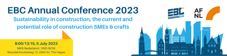 Συνέδριο EBC 2023 για τον τρέχοντα και τον δυνητικό ρόλο των ΜΜΕ και των βιοτεχνιών στον κατασκευαστικό τομέα