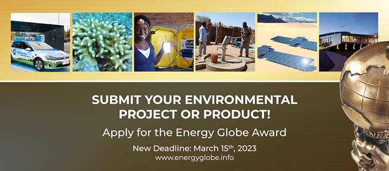 Πρόσκληση συμμετοχής στα Energy Globe Awards 2023, τα πιο σημαντικά βραβεία βιωσιμότητας στον κόσμο