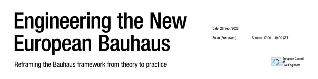 Διαδικτυακή εκδήλωση «Engineering the New European Bauhaus» 28 Σεπτέμβριου