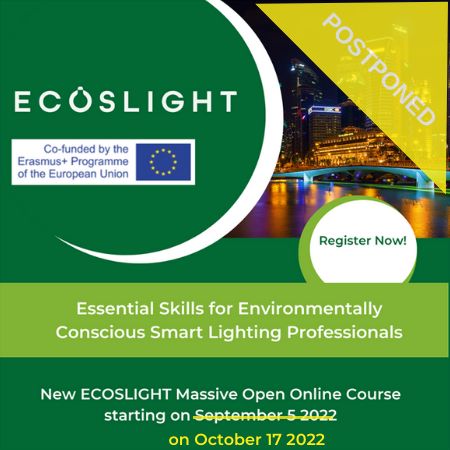 Εκπαιδευτικό πρόγραμμα MOOC – “Essential Skills for Environmentally Conscious Smart Lighting Professionals”, 17 Οκτωβρίου 2022
