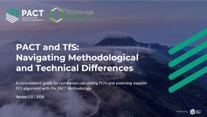 Νέος κοινός οδηγός PACT και TfS για το ανθρακικό αποτύπωμα προϊόντων (PCF ) στη χημική βιομηχανία