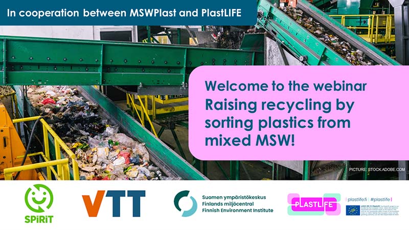 Webinar: Αύξηση ανακύκλωσης με διαλογή πλαστικών από μικτά αστικά στερεά απορρίμματα