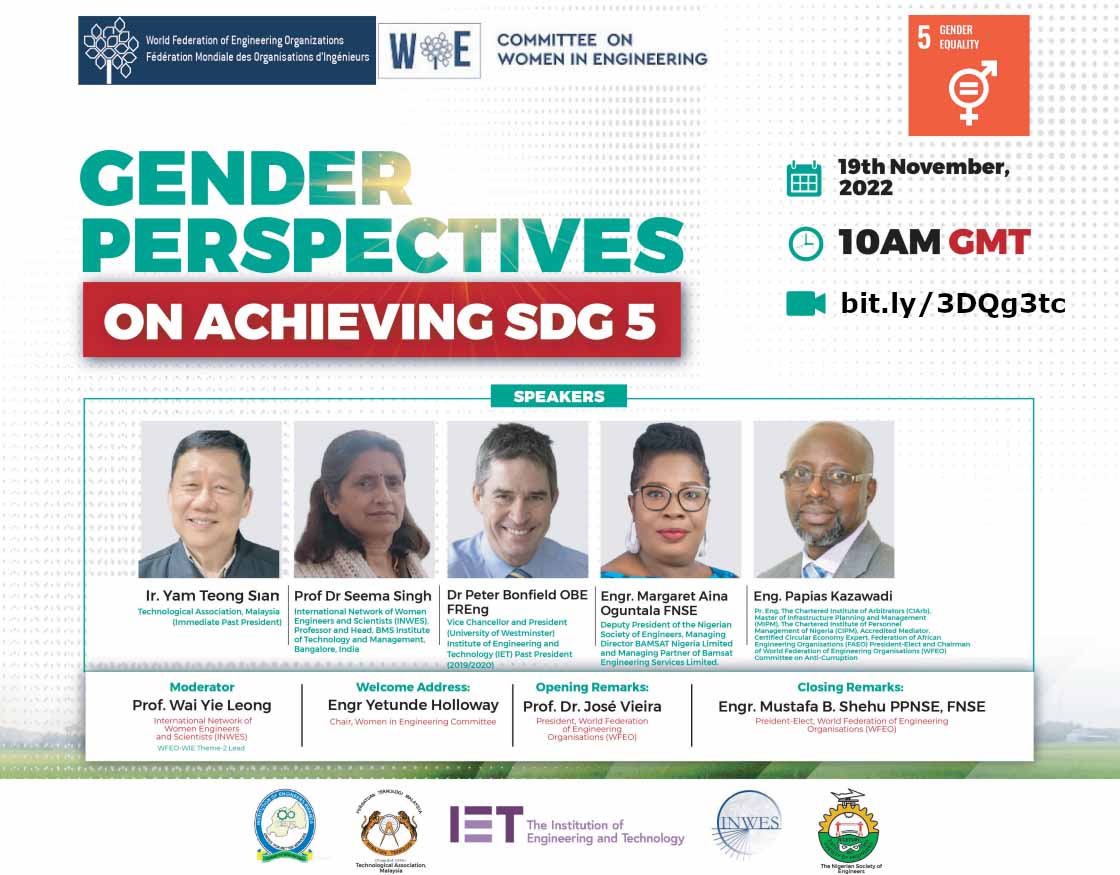 Webinar (βίντεο): Απόψεις των φύλων για την επίτευξη των Αρχών Βιώσιμης Ανάπτυξης (SDG 5) από τον WFEO-WIE